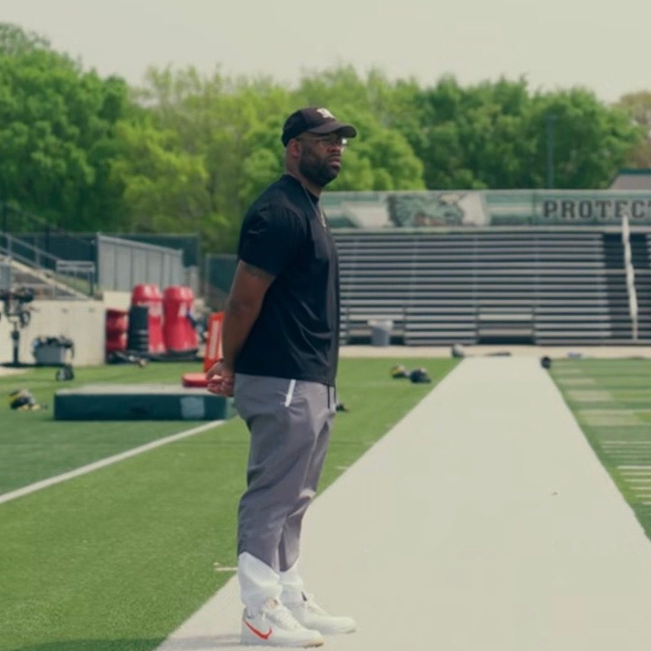 Markus Hawkins on the field